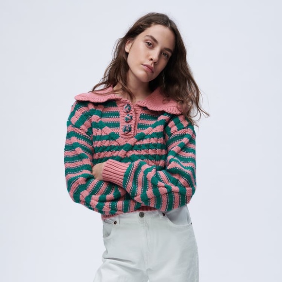 Zara NWT cable knit sweater - Picture 6 of 9